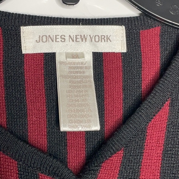 Jones New York Button‎ Striped Cardigan sz Med - Picture 2 of 4